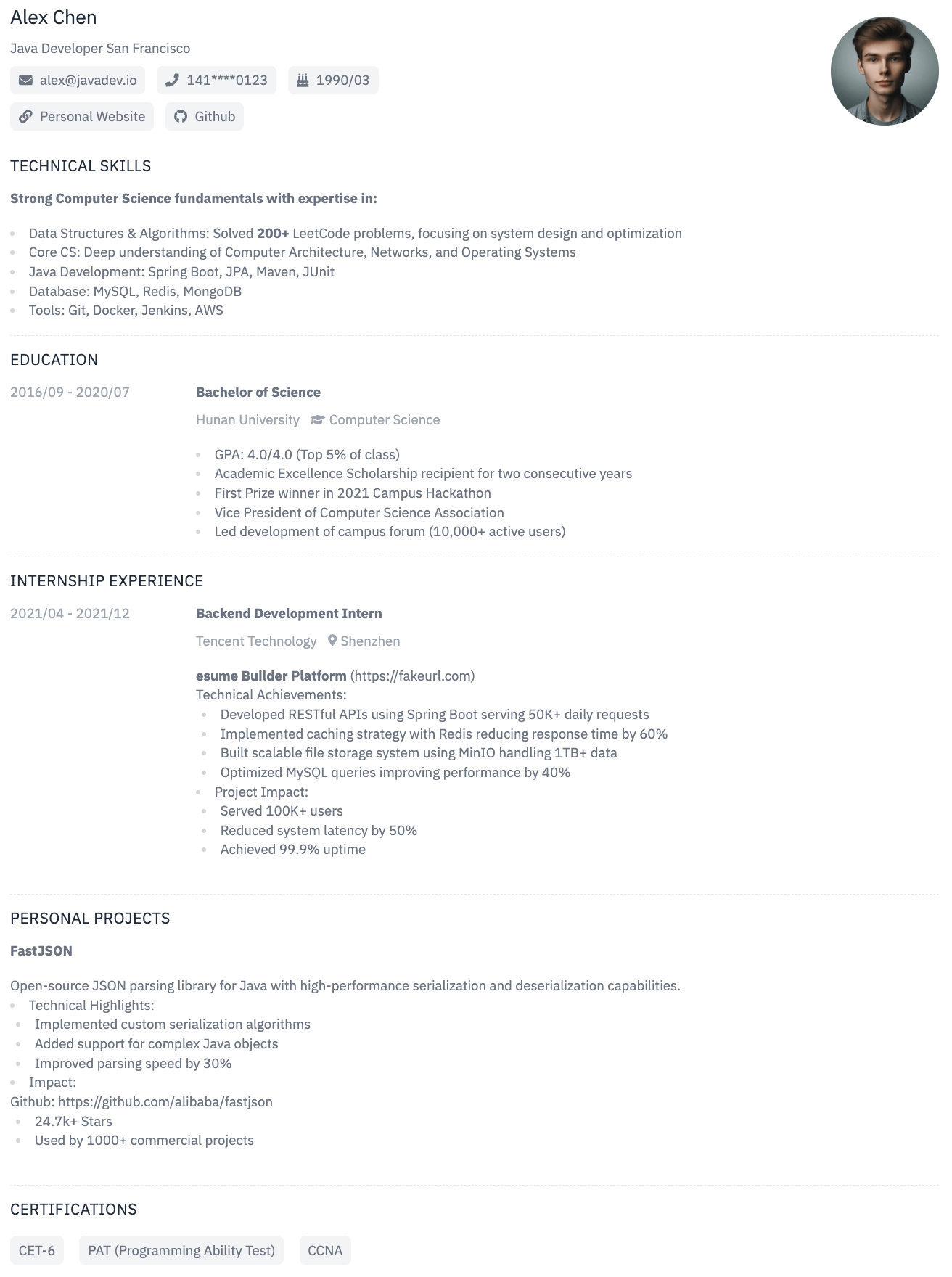 TailwindResume: Create a Golden Resume for Internet Professionals in 5 ...