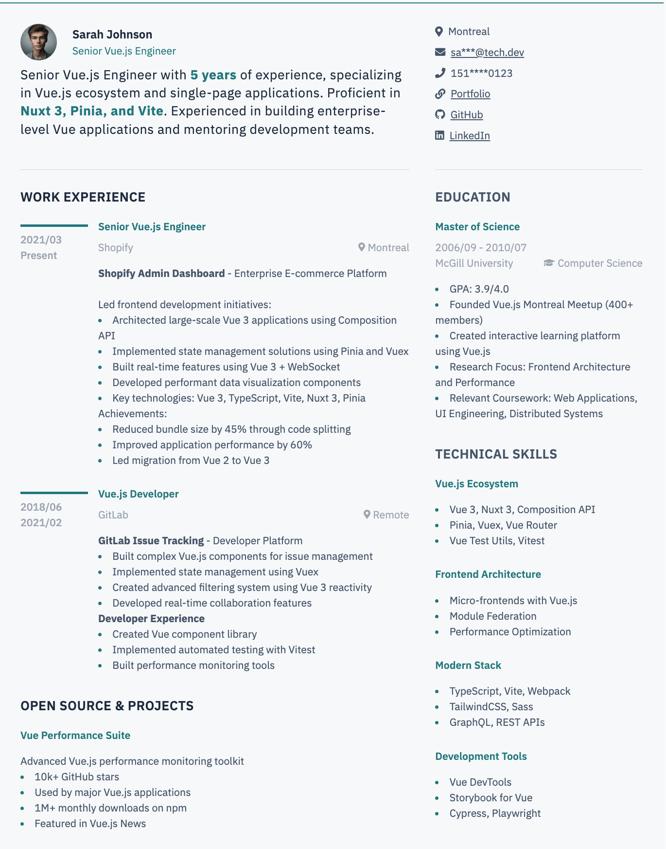 Senior Vue.js Engineer